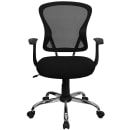 Flash Furniture H-8369F-BLK-GG Swivel Office Chair w/ Mid Back - Black Mesh Back & Seat thumbnail 5