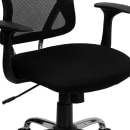 Flash Furniture H-8369F-BLK-GG Swivel Office Chair w/ Mid Back - Black Mesh Back & Seat thumbnail 7