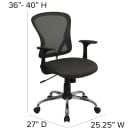 Flash Furniture H-8369F-DK-GY-GG Swivel Office Chair w/ Mid Back - Dark Gray Mesh Back & Seat thumbnail 2