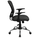 Flash Furniture H-8369F-DK-GY-GG Swivel Office Chair w/ Mid Back - Dark Gray Mesh Back & Seat thumbnail 3