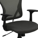 Flash Furniture H-8369F-DK-GY-GG Swivel Office Chair w/ Mid Back - Dark Gray Mesh Back & Seat thumbnail 7