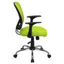 Flash Furniture H-8369F-GN-GG Swivel Office Chair w/ Mid Back - Green Mesh Back & Seat thumbnail 3
