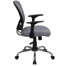 Flash Furniture H-8369F-GY-GG Swivel Office Chair w/ Mid Back - Gray Mesh Back & Seat thumbnail 3