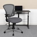 Flash Furniture H-8369F-GY-GG Swivel Office Chair w/ Mid Back - Gray Mesh Back & Seat thumbnail 9