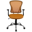 Flash Furniture H-8369F-ORG-GG Swivel Office Chair w/ Mid Back - Orange Mesh Back & Seat thumbnail 5