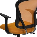 Flash Furniture H-8369F-ORG-GG Swivel Office Chair w/ Mid Back - Orange Mesh Back & Seat thumbnail 8