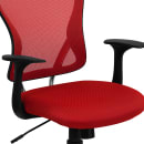 Flash Furniture H-8369F-RED-GG Swivel Office Chair w/ Mid Back - Red Mesh Back & Seat thumbnail 7