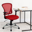 Flash Furniture H-8369F-RED-GG Swivel Office Chair w/ Mid Back - Red Mesh Back & Seat thumbnail 9