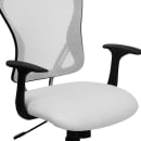 Flash Furniture H-8369F-WHT-GG Swivel Office Chair w/ Mid Back - White Mesh Back & Seat thumbnail 7