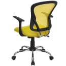Flash Furniture H-8369F-YEL-GG Swivel Office Chair w/ Mid Back - Yellow Mesh Back & Seat thumbnail 4