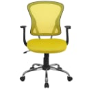 Flash Furniture H-8369F-YEL-GG Swivel Office Chair w/ Mid Back - Yellow Mesh Back & Seat thumbnail 5