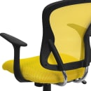 Flash Furniture H-8369F-YEL-GG Swivel Office Chair w/ Mid Back - Yellow Mesh Back & Seat thumbnail 8