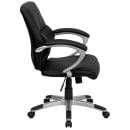 Flash Furniture H-9637L-2-MID-GG Swivel Office Chair w/ Mid Back - Black LeatherSoft Upholstery thumbnail 5