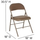 Flash Furniture HA-F003D-BGE-GG Folding Chair w/ Beige Vinyl Back & Seat - Steel Frame, Beige thumbnail 2