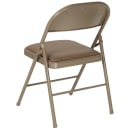 Flash Furniture HA-F003D-BGE-GG Folding Chair w/ Beige Vinyl Back & Seat - Steel Frame, Beige thumbnail 4