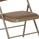 Flash Furniture HA-F003D-BGE-GG Folding Chair w/ Beige Vinyl Back & Seat - Steel Frame, Beige thumbnail 7