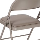Flash Furniture HA-F003D-GY-GG Folding Chair w/ Gray Vinyl Back & Seat - Steel Frame, Gray thumbnail 8