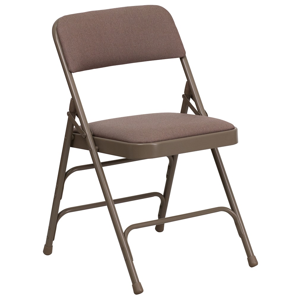 Flash Furniture HA-MC309AF-BGE-GG Folding Chair w/ Beige Fabric Back & Seat - Steel Frame, Beige
