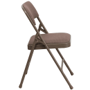 Flash Furniture HA-MC309AF-BGE-GG Folding Chair w/ Beige Fabric Back & Seat - Steel Frame, Beige thumbnail 3