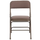 Flash Furniture HA-MC309AF-BGE-GG Folding Chair w/ Beige Fabric Back & Seat - Steel Frame, Beige thumbnail 5