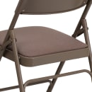Flash Furniture HA-MC309AF-BGE-GG Folding Chair w/ Beige Fabric Back & Seat - Steel Frame, Beige thumbnail 8