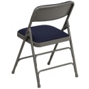 Flash Furniture HA-MC309AF-NVY-GG Folding Chair w/ Navy Fabric Back & Seat - Steel Frame, Gray thumbnail 4