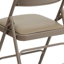 Flash Furniture HA-MC309AV-BGE-GG Folding Chair w/ Beige Vinyl Back & Seat - Steel Frame, Beige thumbnail 8