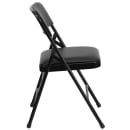 Flash Furniture HA-MC309AV-BK-GG Folding Chair w/ Black Vinyl Back & Seat - Steel Frame, Black thumbnail 3
