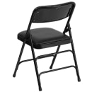 Flash Furniture HA-MC309AV-BK-GG Folding Chair w/ Black Vinyl Back & Seat - Steel Frame, Black thumbnail 4