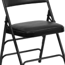 Flash Furniture HA-MC309AV-BK-GG Folding Chair w/ Black Vinyl Back & Seat - Steel Frame, Black thumbnail 7