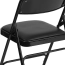 Flash Furniture HA-MC309AV-BK-GG Folding Chair w/ Black Vinyl Back & Seat - Steel Frame, Black thumbnail 8