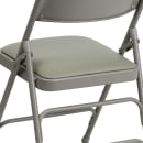 Flash Furniture HA-MC309AV-GY-GG Folding Chair w/ Gray Vinyl Back & Seat - Steel Frame, Gray thumbnail 8