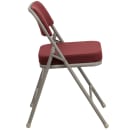 Flash Furniture HA-MC320AF-BG-GG Folding Chair w/ Burgundy Patterned Fabric Back & Seat - Steel Frame, Gray thumbnail 3