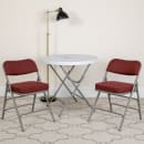 Flash Furniture HA-MC320AF-BG-GG Folding Chair w/ Burgundy Patterned Fabric Back & Seat - Steel Frame, Gray thumbnail 9