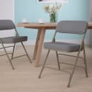 Flash Furniture HA-MC320AF-GRY-GG Folding Chair w/ Gray Fabric Back & Seat - Steel Frame, Gray thumbnail 11