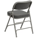Flash Furniture HA-MC320AF-GRY-GG Folding Chair w/ Gray Fabric Back & Seat - Steel Frame, Gray thumbnail 4