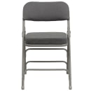 Flash Furniture HA-MC320AF-GRY-GG Folding Chair w/ Gray Fabric Back & Seat - Steel Frame, Gray thumbnail 5