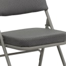 Flash Furniture HA-MC320AF-GRY-GG Folding Chair w/ Gray Fabric Back & Seat - Steel Frame, Gray thumbnail 7