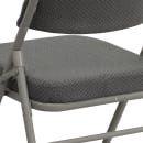Flash Furniture HA-MC320AF-GRY-GG Folding Chair w/ Gray Fabric Back & Seat - Steel Frame, Gray thumbnail 8