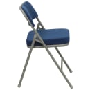 Flash Furniture HA-MC320AF-NVY-GG Folding Chair w/ Navy Blue Fabric Back & Seat - Steel Frame, Gray thumbnail 3