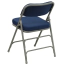 Flash Furniture HA-MC320AF-NVY-GG Folding Chair w/ Navy Blue Fabric Back & Seat - Steel Frame, Gray thumbnail 4