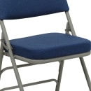 Flash Furniture HA-MC320AF-NVY-GG Folding Chair w/ Navy Blue Fabric Back & Seat - Steel Frame, Gray thumbnail 7