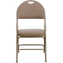 Flash Furniture HA-MC705AF-3-BGE-GG Extra Large Folding Chair w/ Beige Fabric Back & Seat - Steel Frame, Beige thumbnail 5