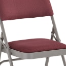 Flash Furniture HA-MC705AF-3-BY-GG Extra Large Folding Chair w/ Burgundy Fabric Back & Seat - Steel Frame, Gray thumbnail 7