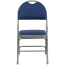 Flash Furniture HA-MC705AF-3-NVY-GG Extra Large Folding Chair w/ Navy Blue Fabric Back & Seat - Steel Frame, Gray thumbnail 5