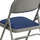 Flash Furniture HA-MC705AF-3-NVY-GG Extra Large Folding Chair w/ Navy Blue Fabric Back & Seat - Steel Frame, Gray thumbnail 8