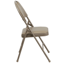 Flash Furniture HA-MC705AV-3-BGE-GG Extra Large Folding Chair w/ Beige Vinyl Back & Seat - Steel Frame, Beige thumbnail 3