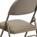 Flash Furniture HA-MC705AV-3-BGE-GG Extra Large Folding Chair w/ Beige Vinyl Back & Seat - Steel Frame, Beige thumbnail 8