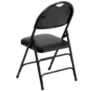 Flash Furniture HA-MC705AV-3-BK-GG Extra Large Folding Chair w/ Black Vinyl Back & Seat - Steel Frame, Black thumbnail 4