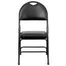 Flash Furniture HA-MC705AV-3-BK-GG Extra Large Folding Chair w/ Black Vinyl Back & Seat - Steel Frame, Black thumbnail 5